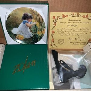 Flowers for Mother Miniature Collectors Plate Donald Zolan Mother’s Day Edition